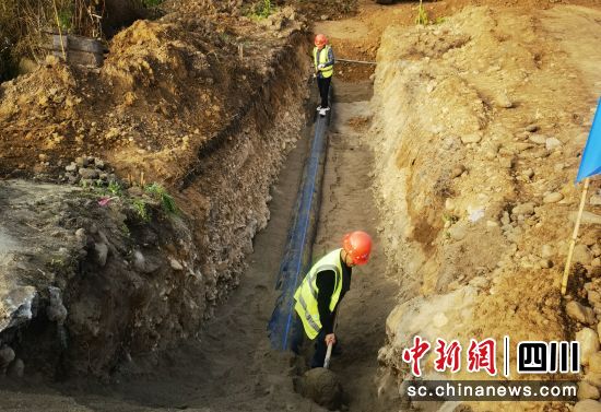施工現(xiàn)場。 什邡市委宣傳部供圖